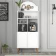 Variant Mobilya Lyon Kahve Köşesi Çok Amaçlı Dolap 80cm - Beyaz - Ceviz