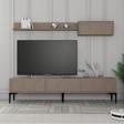 Variant Mobilya Lyon Duvar Raflı TV Ünitesi - Atlas - Siyah