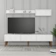 Variant Mobilya Lyon Duvar Raflı TV Ünitesi - Beyaz - Ceviz