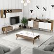 Variant Mobilya Milan 3'lü Salon Takımı - Ceviz - Beyaz