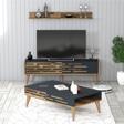 Variant Mobilya Valensiya 140cm Tv Ünitesi Ve Orta Sehpa Takımı - Ceviz - Antrasit