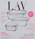 Lav Fresco Cam Kilitli Saklama Kabı 3'Lü Set  Kare  (1150Cc-720Cc-375Cc) (Frs249-Frs247-Frs227)
