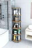 Modalanka 6 Raflı Yuvarlak Banyo Dolabı Rafı Banyo Düzenleyici Banyo Kileri Havlu Dolabı