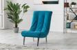 Meşe Home Smart Kılıflı Süngerli Metal Ayaklı Berjer Mavi 67x94 cm
