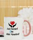 Hediyelen Acil Yardım Ve Afet Yönetimi Kupa Bardak Pembe