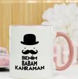 Hediyelen Benim Babam Kahraman Kupa Bardak Pembe