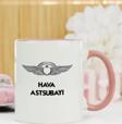 Hediyelen Hava Astsubayı Kupa Bardak Pembe