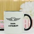 Hediyelen Hava Astsubayı Kupa Bardak Siyah