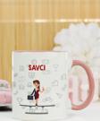 Hediyelen Savcı Kupa Bardak Pembe