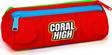 Coral High Kids Renkli Blok Desenli Üç Bölmeli Kalem Çantası 22091
