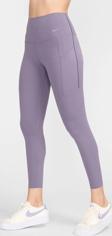 Nike Dri Fit Universa High Rise 7/8 Length Kadın Yüksek Bel Lazer Kesim Toparlayıcı 2 Cepli Dalgıç Kumaş Tayt Mor