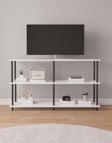 Mobitopya Çevir Kur 150 Cm Beyaz Raflı Tv Sehpası, Tv Ünitesi 150*75*29 Cm