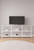 Mobitopya Çevir Kur 200 Cm Beyaz B.d Raflı Tv Sehpası, Tv Ünitesi 200*71*29 Cm