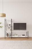 Mobitopya Nilamu Beyaz Tv Ünitesi, Açık Raf, Kitaplık, Ofis, Ev, Salon, Tv Sehpası, Dekoratif 150*135*30 Cm