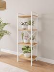 Mobitopya Nilamu Çam B.D Saksılık , 4 Raflı, Metal Aksamlı, Organizer, Ofis, Ev, Dekoratif 45*135*30 Cm