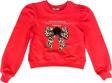 Kız Çocuk Leopar Çiçek Aksesuarlı Sweatshirt