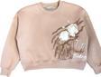 Kız Çocuk Şardonlu Çiçek Detaylı Sweatshirt