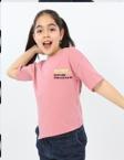 Toontoy Kız Çocuk Enjoyment Baskılı Tişört