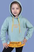 Toontoy Kız Çocuk  Kapüşonlu Garni Detaylı Baskılı Sweatshirt