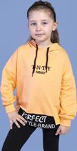 Toontoy Kız Çocuk  Kapüşonlu Garni Detaylı Baskılı Sweatshirt