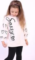 Toontoy Kız Çocuk Baskılı Balon Kol Sweatshirt