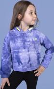 Toontoy Kız Çocuk Batik Desenli Kapüşonlu Sweatshirt