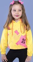 Toontoy Kız Çocuk Cep Detaylı Baskılı Sweatshirt