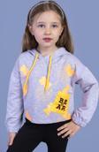 Toontoy Kız Çocuk Cep Detaylı Baskılı Sweatshirt