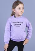 Toontoy Kız Çocuk Cep Detaylı Baskılı Sweatshirt