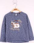 Toontoy Kız Çocuk Çanta Nakışlı Sweatshirt