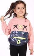 Toontoy Kız Çocuk Cep Detaylı Baskılı Sweatshirt