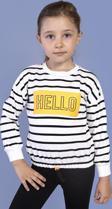 Toontoy Kız Çocuk Çizgi Desenli Baskılı Sweatshirt