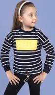 Toontoy Kız Çocuk Çizgi Desenli Baskılı Sweatshirt