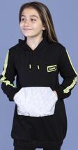 Toontoy Kız Çocuk Kanguru Cepli Reflektör Detaylı Sweatshirt