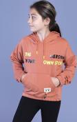 Toontoy Kız Çocuk Kapüşolu Kanguru Cepli Baskılı Sweatshirt