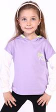 Toontoy Kız Çocuk Kapüşonlu Blok Renkli Sweatshirt