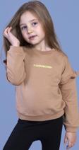 Toontoy Kız Çocuk Kolları Fırfır Detaylı Nakışlı Sweatshirt