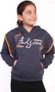 Toontoy Kız Çocuk Kapüşonlu Fermuar Detaylı Baskılı Sweatshirt