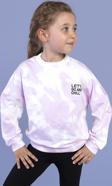 Toontoy Kız Çocuk Nakışlı Batik Desenli Sweatshirt