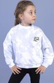 Toontoy Kız Çocuk Nakışlı Batik Desenli Sweatshirt
