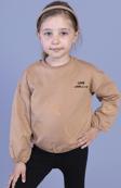 Toontoy Kız Çocuk Nakışlı Büzgü Detaylı Sweatshirt