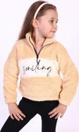 Toontoy Kız Çocuk Nakışlı Peluş Sweatshirt