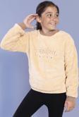 Toontoy Kız Çocuk Nakışlı Peluş Sweatshirt