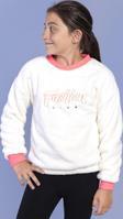 Toontoy Kız Çocuk Nakışlı Peluş Sweatshirt