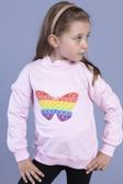 Toontoy Kız Çocuk Pamuklu Balıkçı Yaka Popıt Desenli Sweatshirt