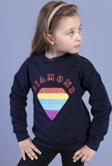 Toontoy Kız Çocuk Popıt Baskılı İçi Pamuklu Sweatshirt
