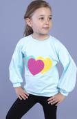 Toontoy Kız Çocuk Popıt Desenli Sweatshirt