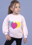 Toontoy Kız Çocuk Popıt Desenli Sweatshirt