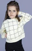 Toontoy Kız Çocuk Positive Baskılı Crop Sweatshirt