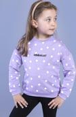Toontoy Kız Çocuk Puantiye Desenli Sweatshirt